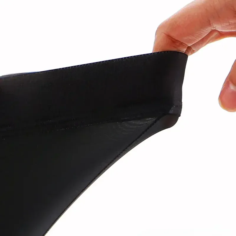 3-Piece Set Of Pure Black Breathable Ice Silk Men's Flat Leg Pants, Comfortable, Casual, And Sporty Men's Square Leg Pants