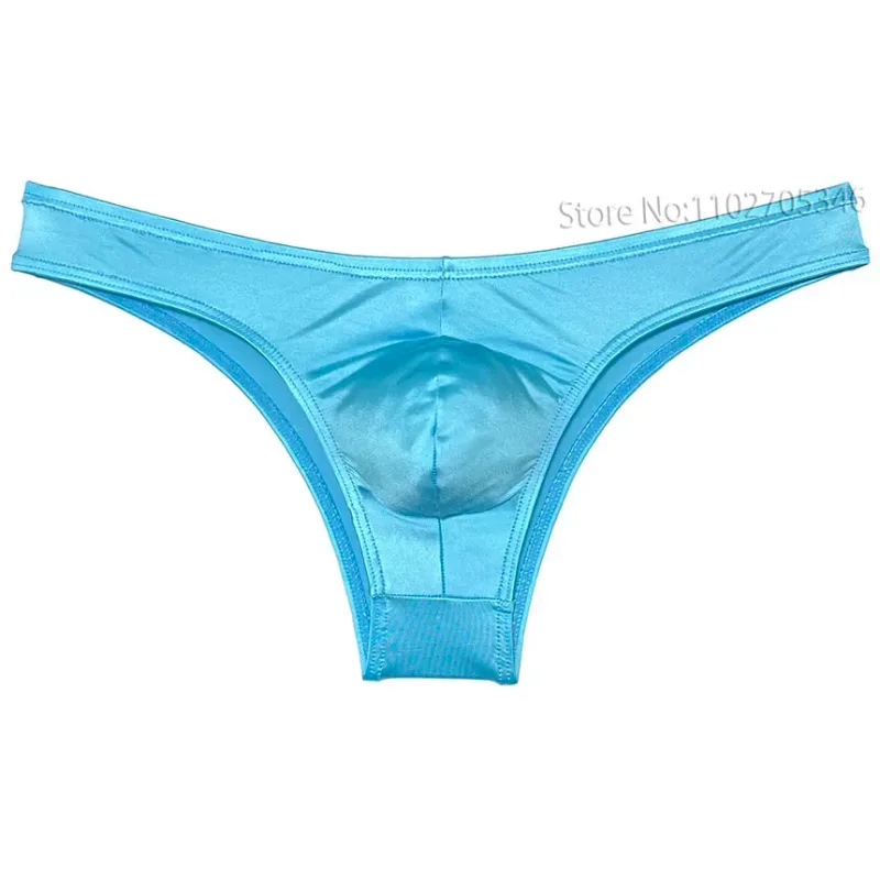 Silky Smooth Bikini Briefs Men's Enhance Pouch Micro Underwear Slip Sexy Beach Briefs Breathable Sissy Panties Pool
