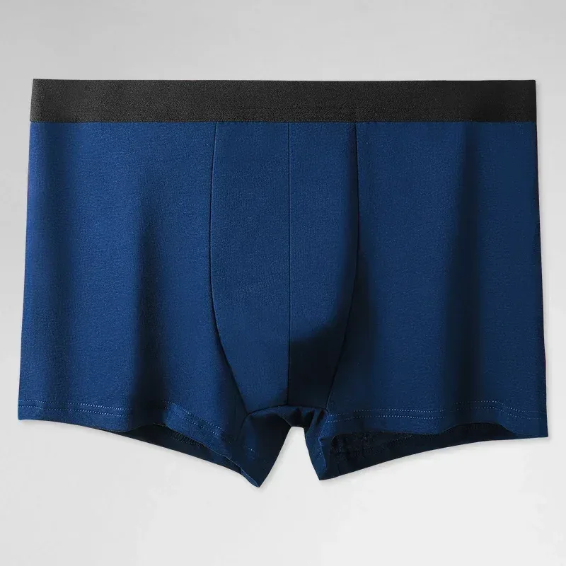 3PCS Pure Cotton Men's Underwear, Men's Boxer Briefs, Youth Pure Color Mid-Waist Boxer Briefs, Breathable Cotton Factory