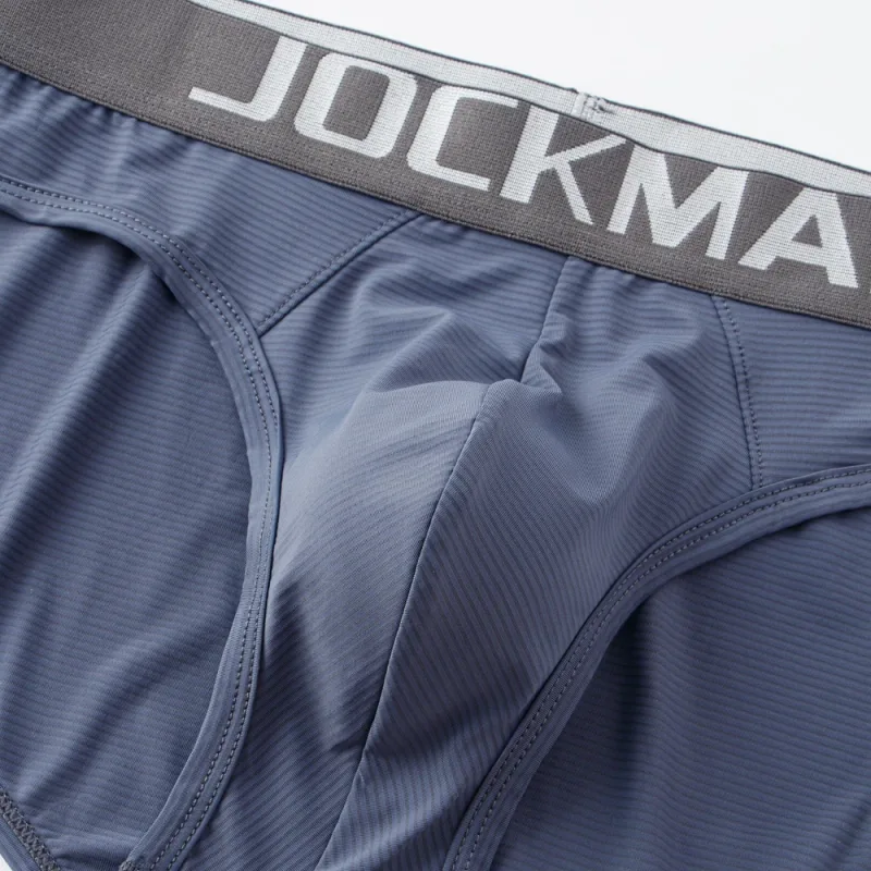 Men Underwear Brief Sexy Low-rise Striped Bikini Athletic Supporters Underpants Sleepwear Nylon Quick Dry Breathable