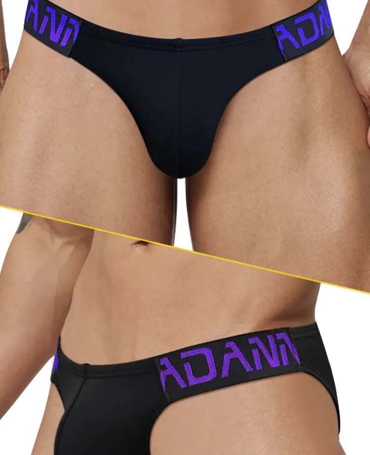 1PCS Men's ADANNU Modal Triangle Briefs Letter Waistband Soft Breathable Underwear