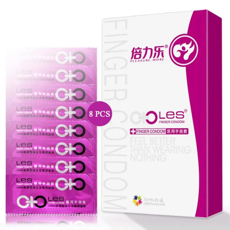 8/10pcs Ultra-thin Lubrication Finger Sleeve Masturbation G-spot Stimulation Condoms Vaginal Clitoris Massage Les Adult Sex Toys
