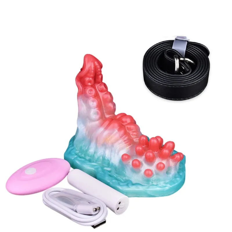 Wireless Control Silicone Octopus/Granule Sex Grinder Strapon Grinding Hump Friction Vibration Massage Female Masturbation
