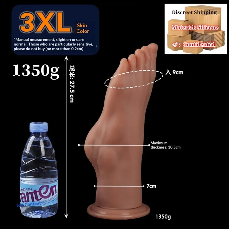 Tapón Anal estilo pies, tapón Anal grande de silicona, consolador masturbador profundo, estimulador dilatador, consolador Anal, juguete sexual para adultos para mujeres