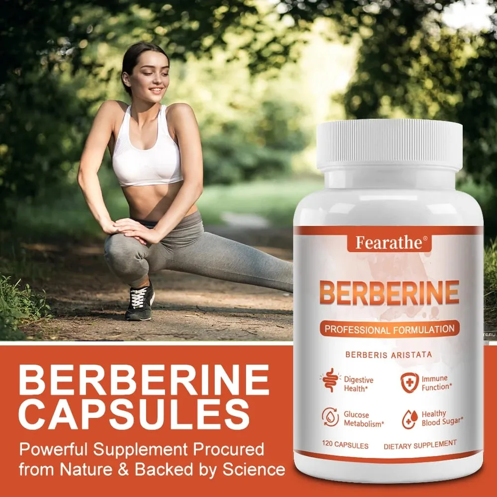 Premium Berberine - Supports Immune System Weight Management Digestive Health and GI Function Supplement 120 Capsules