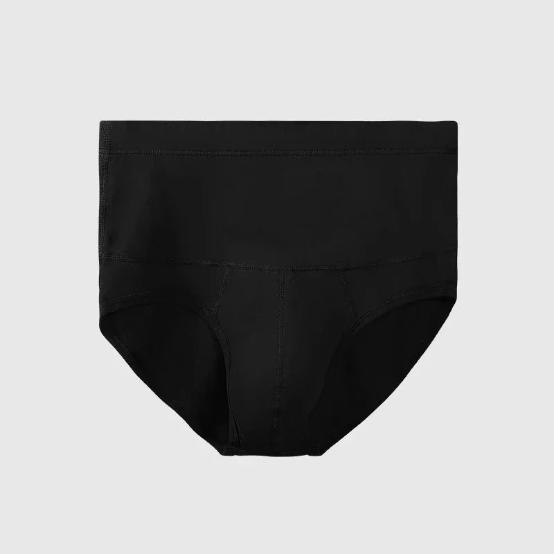 Men's High-Waist Cotton Underwear, Slim-Fitting Waist-Protecting, Plus-Size Warm Triangle Sports Briefs