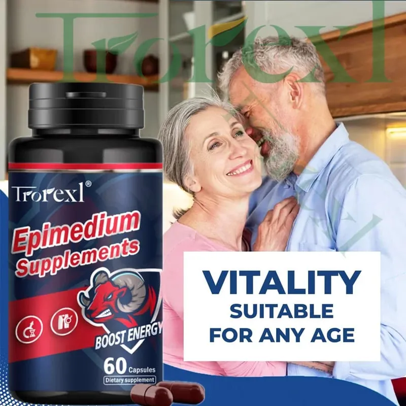 Natural Epimedium Capsules Enhance Endurance Supplement : Boost potency & Morning Power (Men's Health Secret)