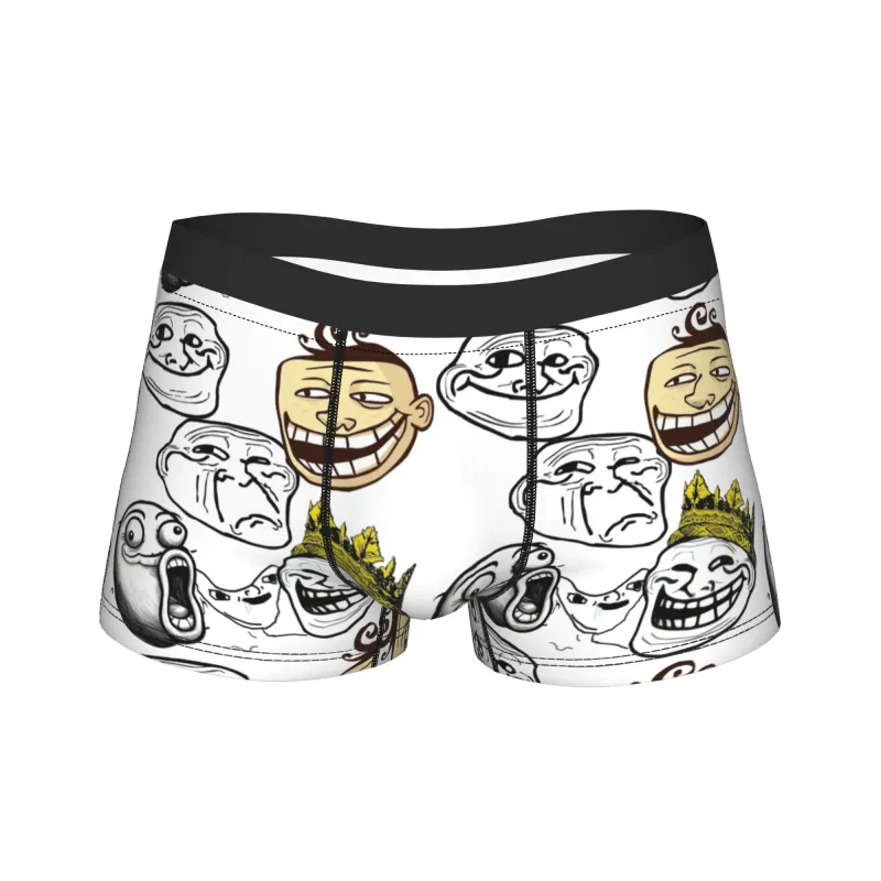 Rage Comic Trollfac Trunk Funny Anime Pouch Underwear Hot Sale Corak Boxer Brief Selesa Lelaki Seluar Dalam Plus Saiz
