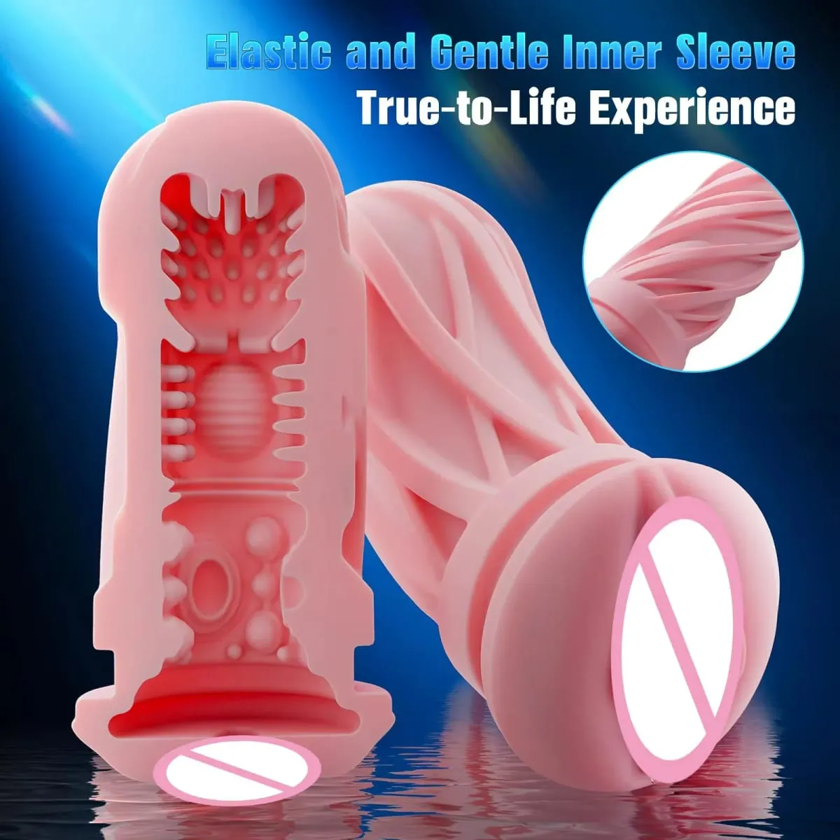 Leten Thrusting Male Masturbator Pocket Pussy Thrusting Stroker 5-Speed Modes Sex Voice Blowjob Masturbation Cup Sex Toy for Men