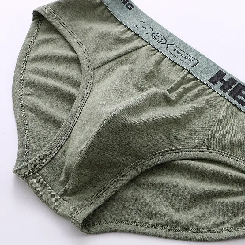 5Pcs/Men's Underwear High-quality Pure Cotton Sexy Triangular Shorts Men's Briefs Breathable Elastic Underpants Large Size L-5XL