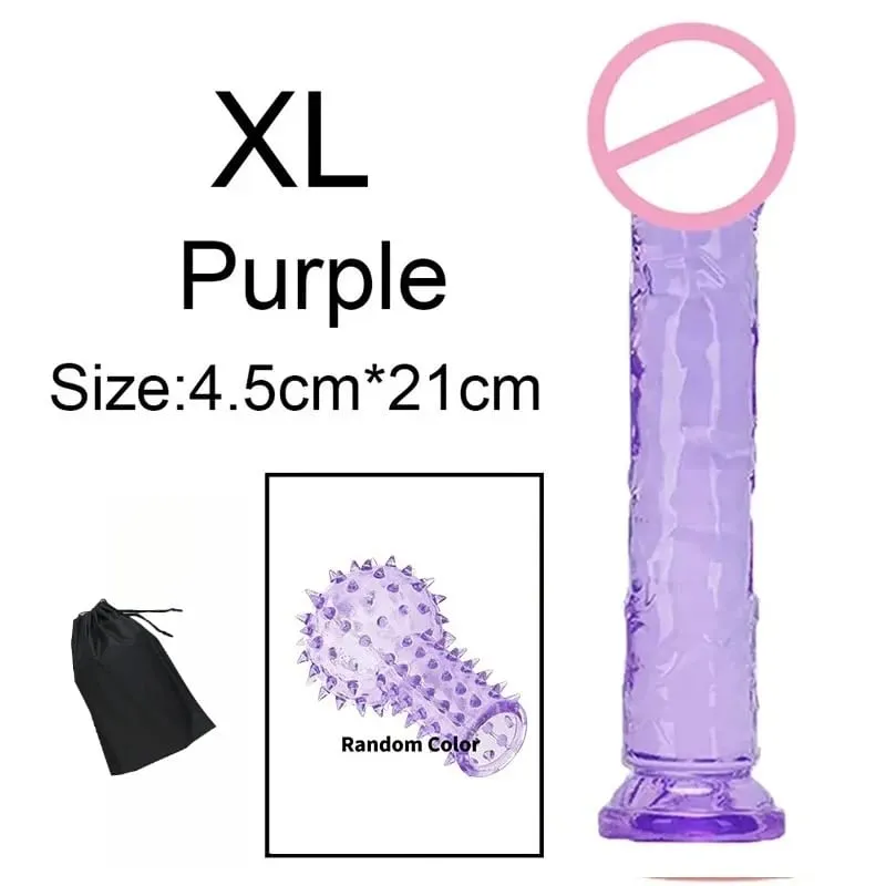 Σούπερ φθηνό 6 μεγεθών Ρεαλιστικό Soft Jelly Dildo Butt Prig βύσματα Παιχνίδι σεξ ενηλίκων για γυναίκες και άνδρες Κολπικός και πρωκτικός αυνανισμός