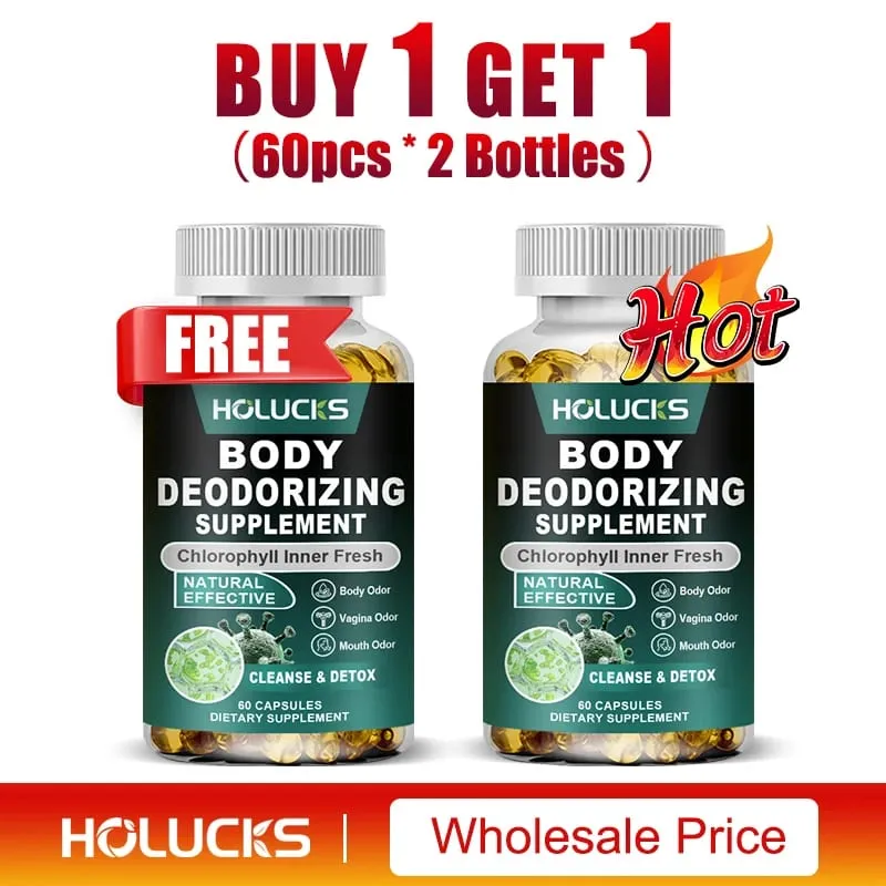 Chlorophyll Capsules Supplement Body Deodorizing Deos & Cleanse Digestion Support for Gut & Skin Health