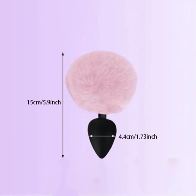 Anal Plug Rabbit Tail Bdsm Role Play Silicone Prostate Massager Butt Plug Silicone Bunny Tail Sex Toys for Women Men Gay