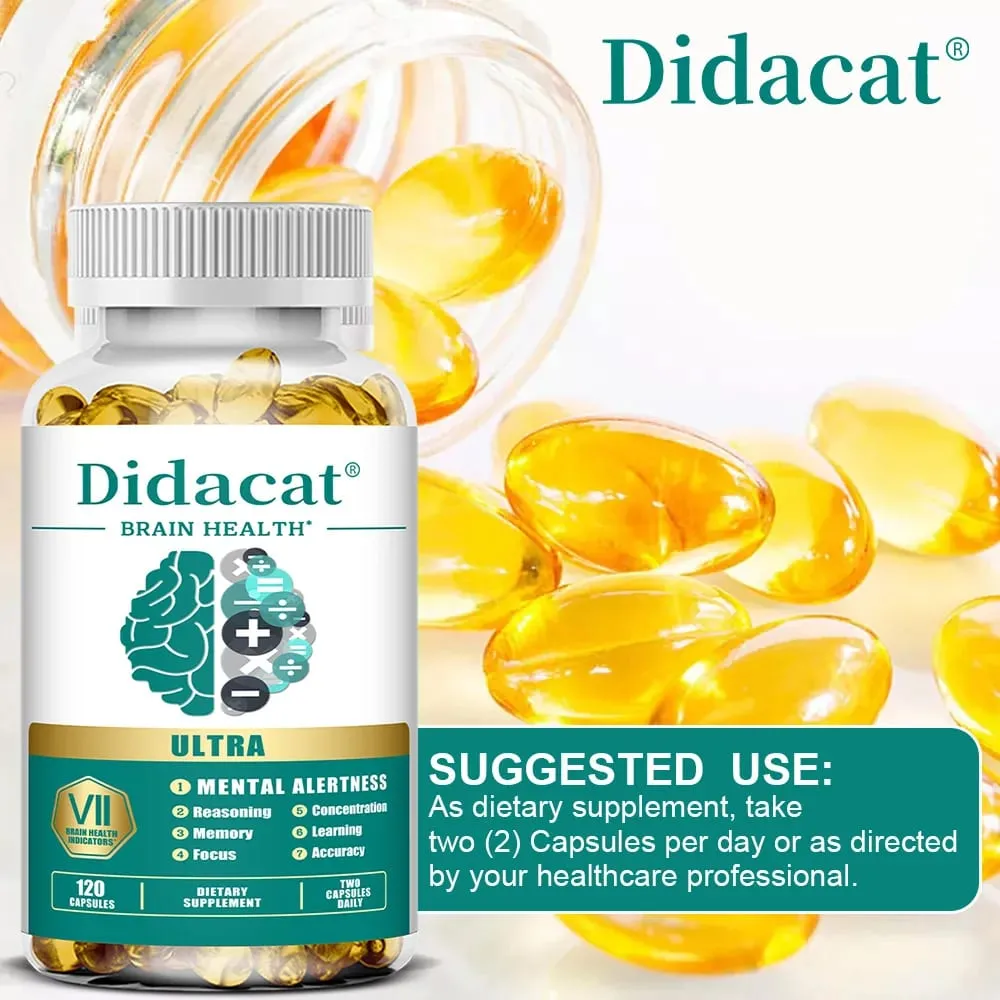 Fosfatidylserinkapslar - med vitamin B6 och B12 Förbättrar minne och koncentration Fräscha upp sinnet Stöd energi