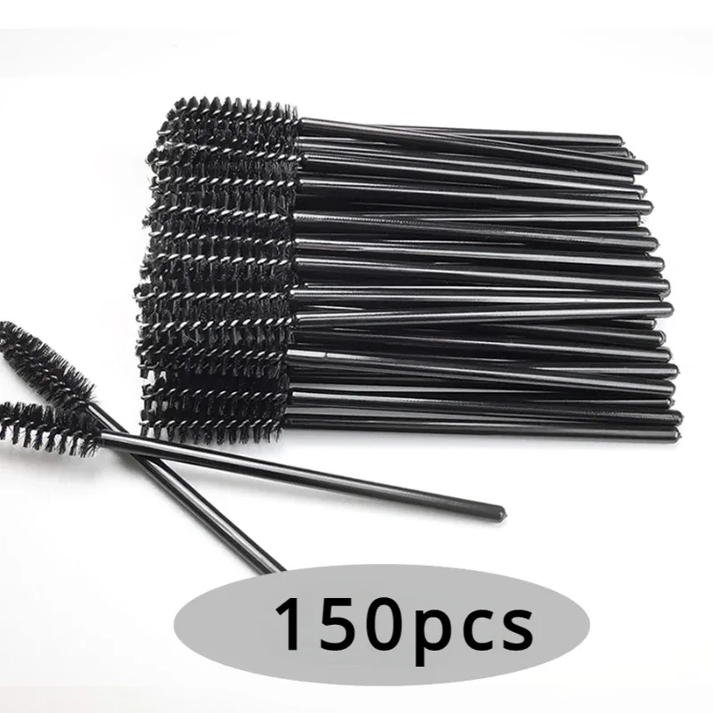 50/100/150 Stuks Wimper Borstels Concealer Lash Brush Spoolies Mascara Wands Applicator Voor Wimperverlenging Make-Up Set laukiss