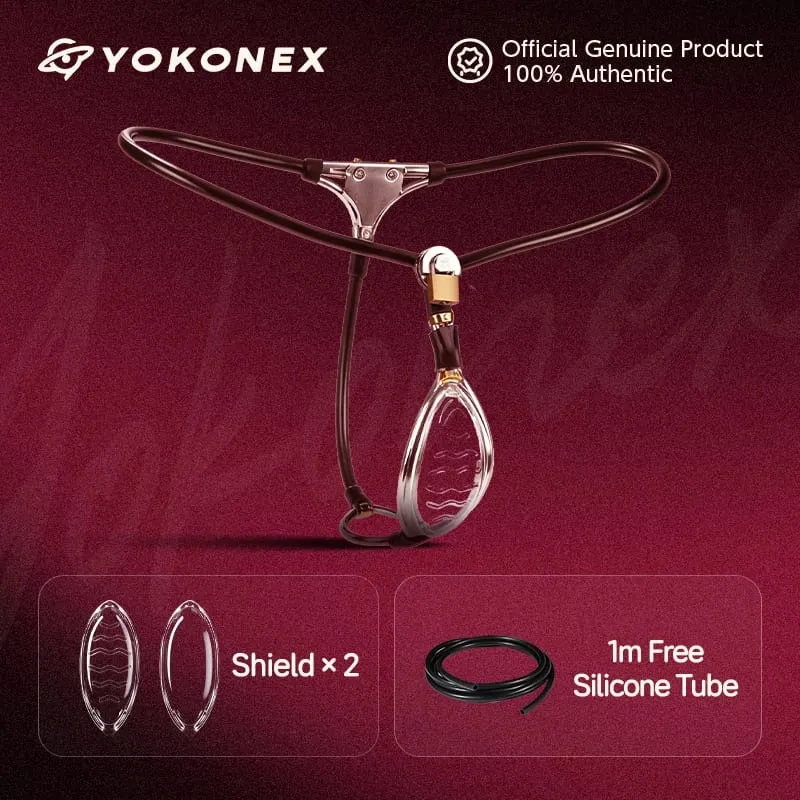YoKoNex Transparent Female Chastity Belt Lightweight Panties Black Emperor Chastity Belt Lock Fetish Adult Sex Toys
