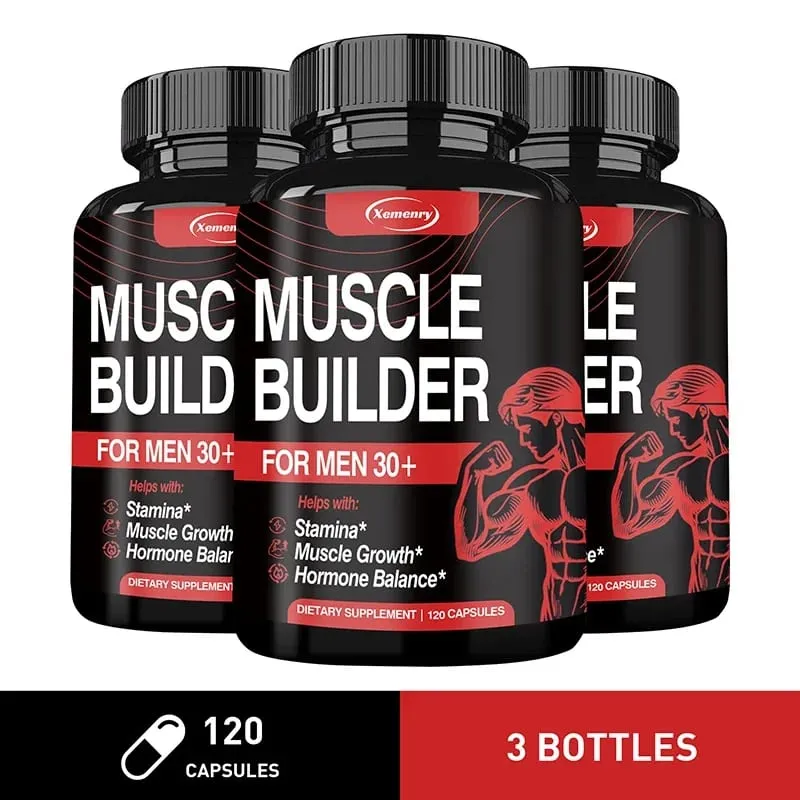 Muscle Builder férfiaknak 30 év felett – fokozza az izomerőt és az állóképességet, támogatja a hormonegyensúlyt