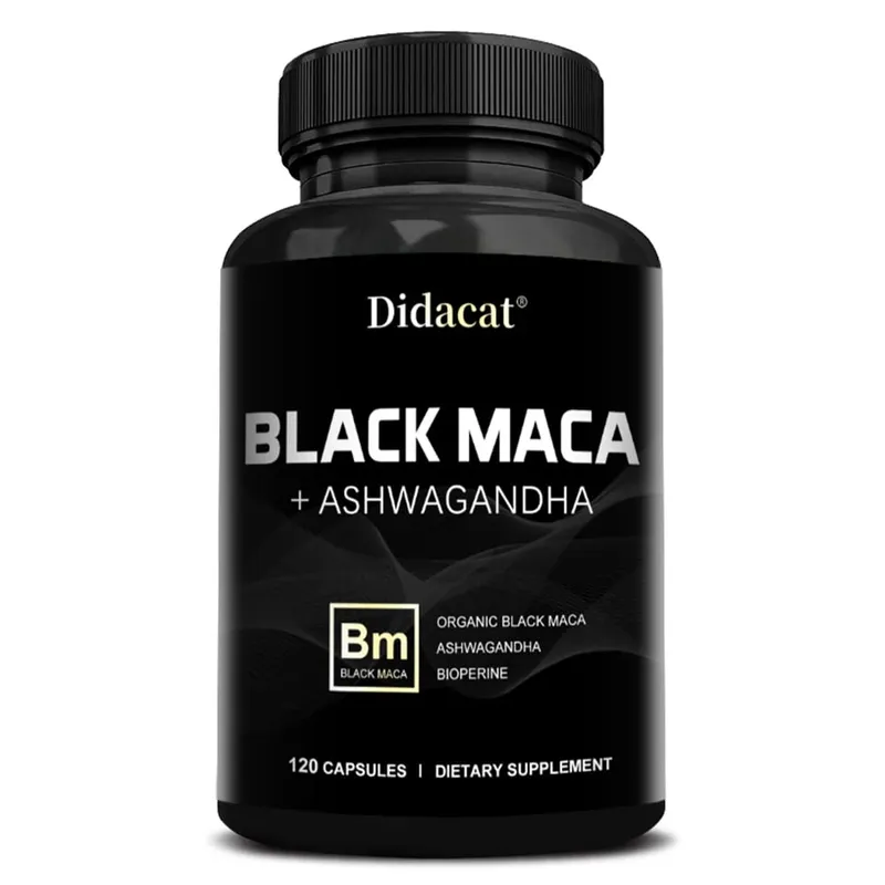 Organic Black Maca + Ashwagandha - Κάψουλες Black Maca υψηλής συγκέντρωσης για άνδρες που υποστηρίζουν την αντοχή και τη ζωτικότητα