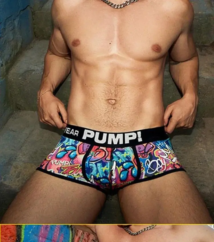 1- 4PCS Men's Cotton Nylon Blend Boxer Briefs All-Over Graffiti Print Wide Elastic Waistband Non-Tight Fashion Sport Underwear