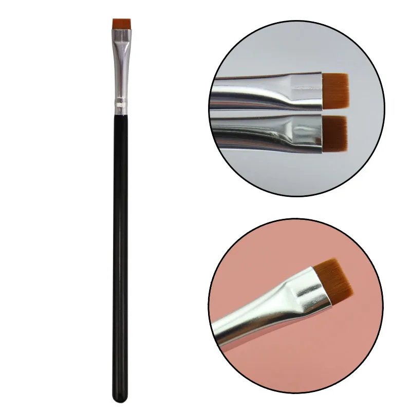 Grosir 5/10/20 Buah Kuas Alis Datar Kuas Rias Alis Ultratipis Kuas Eyeliner Kuas Kontur Alis Garis Mata Tipis Alat Kuas Kontur Alis