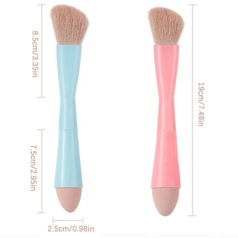 【B】1PC 4 σε 1 Travel Portable Multitasker Beauty Tools Brushes Makeup Αποσπώμενα πινέλα μακιγιάζ σετ μακιγιάζ