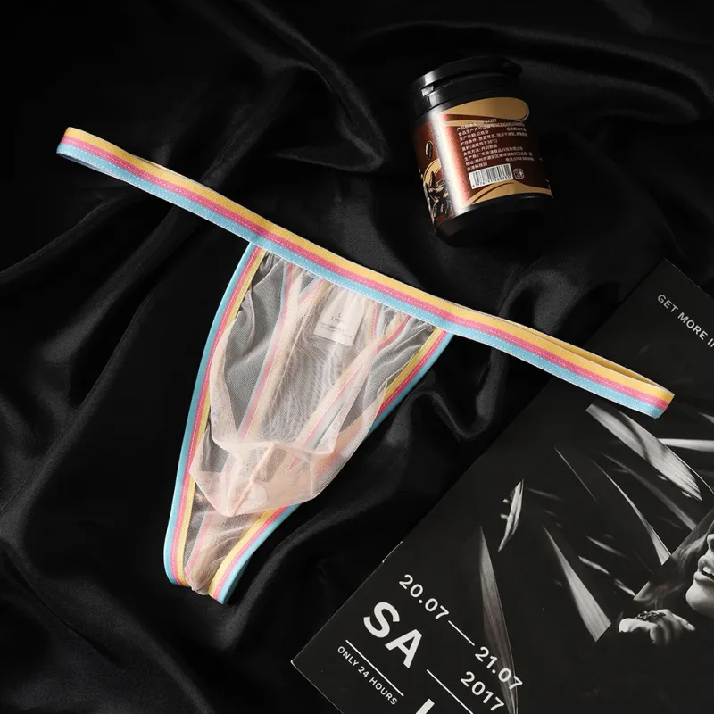 Men's Ultra-thin Mesh Briefs Underpants Man Sexy Underwear Breathable Ropa Interior Hombre Slips Quick Dry Bikinis Sissy Panties