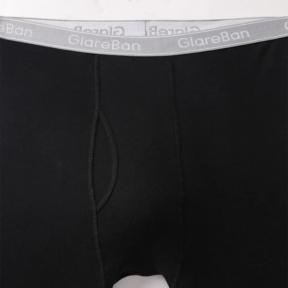 4pcs Black Long Leg 100% Cotton Boxer for Men New Underwear Male Brand Panties And Underpants For Homme Shorts Box Slip Briefs