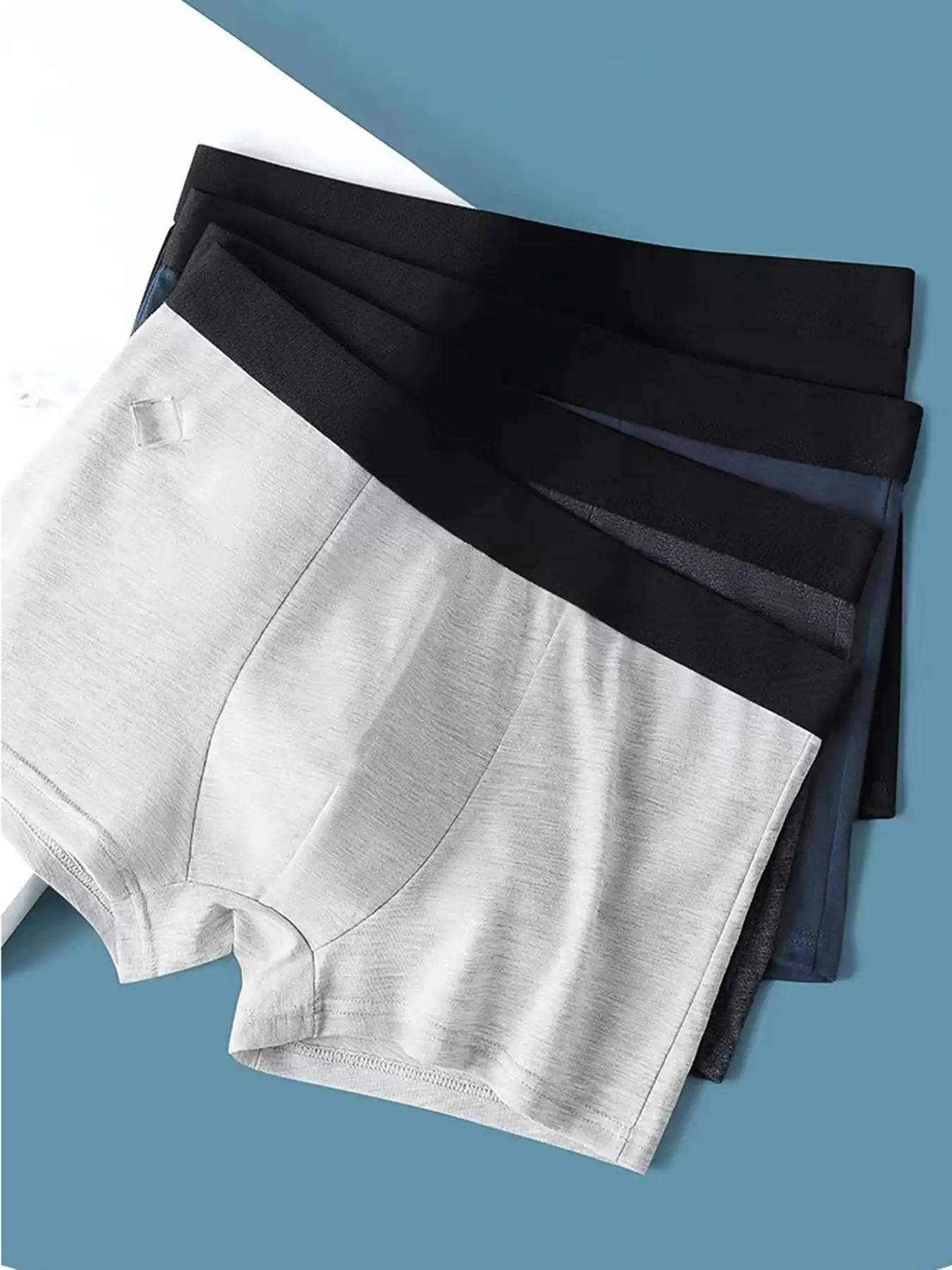 8PCS Men's Underwear Fashion Underpant High Stretch Boxer Shorts Breathable Fashion Men's Panties Comfortable Plus Size L-4XL