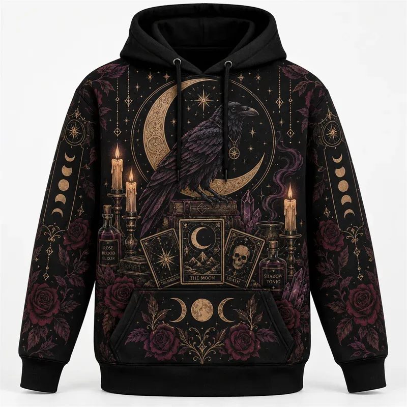 Halloween Hoodie 3D φούτερ από πολυεστέρα με στάμπα γοτθικό γοτθικό φάντασμα κολοκύθας νυχτερίδα μάγισσα κρανίο τρόμου Streetwear πουλόβερ Unisex