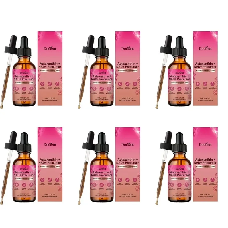 Docteat Astaxanthin+ NAD+ Precursor Liquid Υποστηρίζει την κυτταρική διατροφή και τον ενεργειακό μεταβολισμό Αντιοξειδωτική Βάση ζωτικότητας 60 Ml