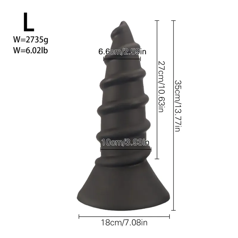 Huge Anal Plug Anal Training Dilator Big Dildo Ass Long Screw Butt Plug Large Gay Sex Toy for Women Men Prostate Massage 18