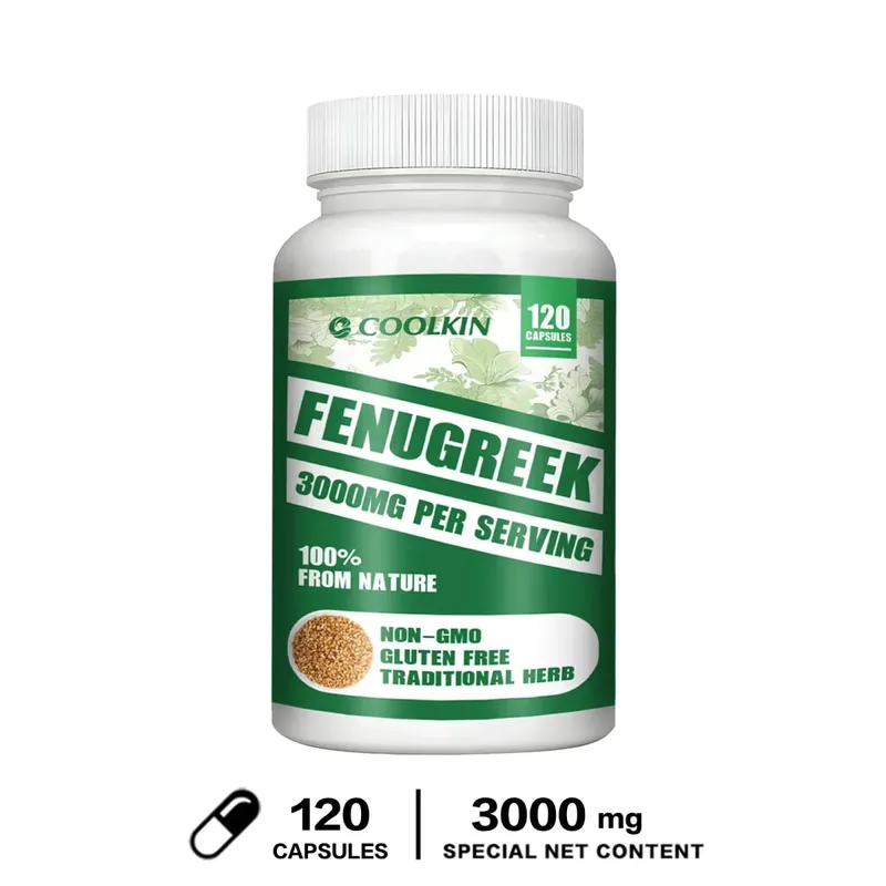 Fenugreek 3000MG - Angkop para sa mga Inang Nagpapasuso sa Pagbuo ng Dibdib Pinahusay na Sirkulasyon - Mayaman sa Protein at Bitamina