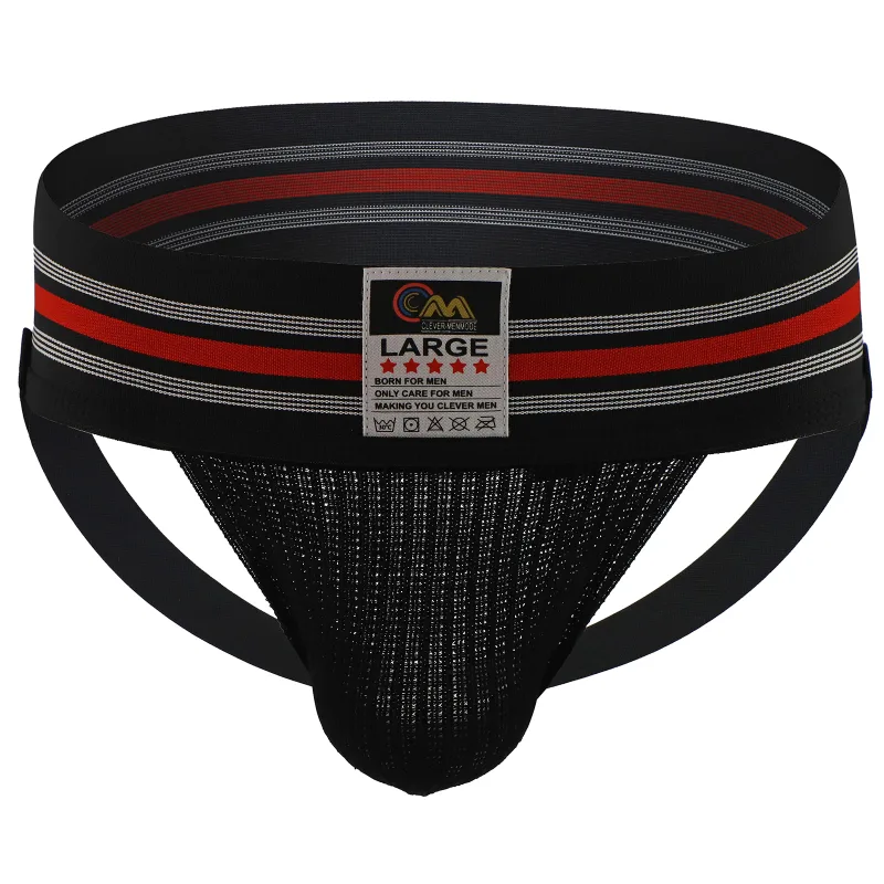 Men Underwear Athletic Jock Strap Supporter Classic Thong Elastic Wide Waistband Underpants Breathable Jockstrap Sexy Lingerie
