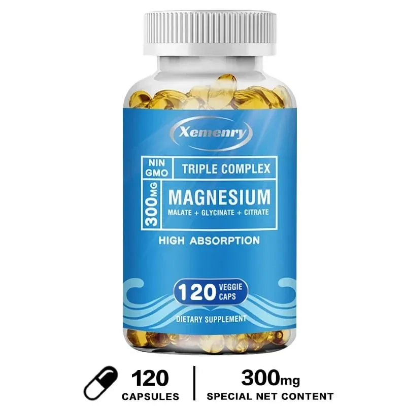 Triple Magnesium Complex Supplement - Naglalaman ng Magnesium Glycine Malic Acid at Citrate Para Ma-relax ang Muscles at Pagbutihin ang SleepSupp