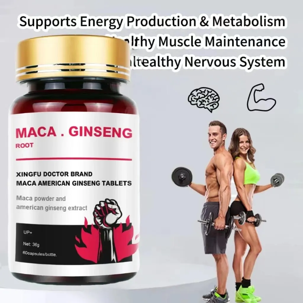 Best Men's Black Maca Supplement - Ginseng Supplement for Health Energy and Endurance Muscle Mass