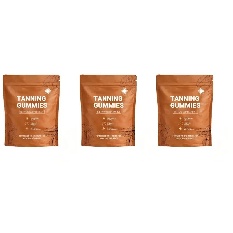 Tanning Gummies para sa Babae Walang Sunless Bronzing Glow Support Vegan Sugar-Free Non-GMO Astaxanthin at Lycopene 60 Count