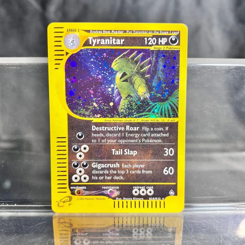 אוסף משחקי מסחר הולוגרפי PTCG כרטיסי פרוקסי Charizard Pikachu Mew EX Singl PKM Foil Cards Gengar VMAX Skyridge (SK)