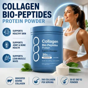 Collagen Bio-Peptides Protein Powder with Grassfed Bovine for Skin Hair Nail Joint Bone & Muscle Support Adults 567 Grams