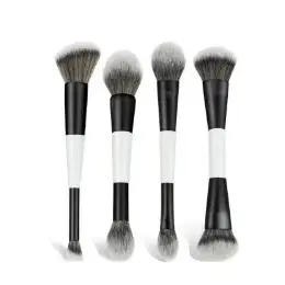 Double Head Makeup Brushes 2 In 1 Flat Angled Foundation Concealer Contour for Blending Loose Powder Liquid Cream Cosmetic Tools