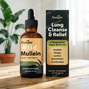 Extrato de folha de verbasco gotas líquidas abrangente suporte de bem-estar de ervas natural suplemento dietético diário cuidados diários 60ml