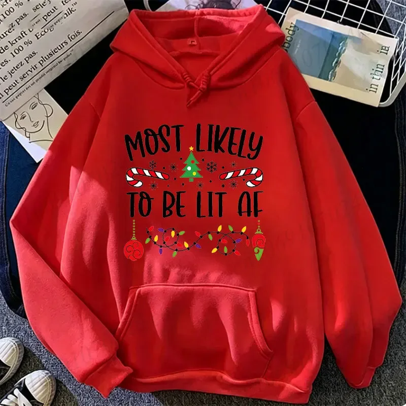 Berkemungkinan Besar Untuk Krismas Keluarga Hoodie Lucu Slogan Kumpulan Sweatshirt Xmas Gingerbread Man Cetak Hoody Hoody Pesta Percutian Top