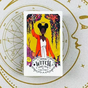 Modern Witch Tarot Cards A 78 Deck Oracle English Divination Borad Playing Games，Perfect For Beginners Women Girls Personal Use
