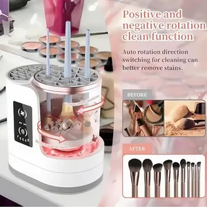 Elektrische 3 IN 1 Make-upborstel Reinigingsmachine Make-upborsteldroger Draagbare Automatische USB Cosmetische Borstels Schoner Gereedschap