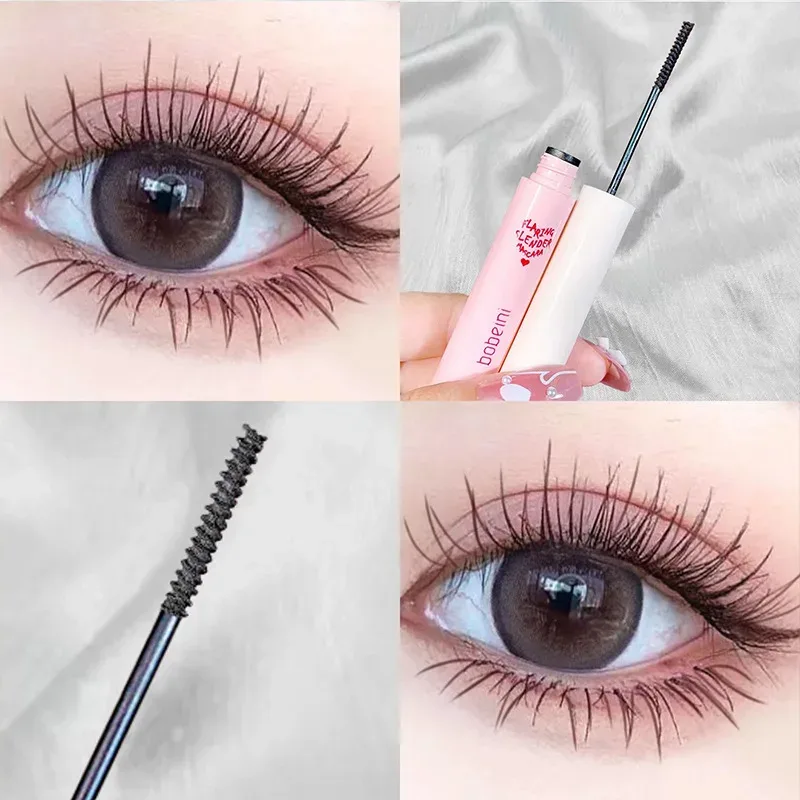 Ultra-fine Mascara Curl Thick Lengthening Eyelash Mascara Waterproof Non-smudge Brown Natural Curling Fine Brush Mascara Makeup