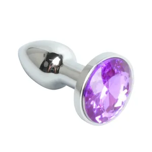 Mini Logam Anal Plug XXS Kecil Anal Dilator untuk Pria Dewasa Wanita Butt Plug dengan Kristal Bulat Masturbasi Wanita Anus mainan Seks