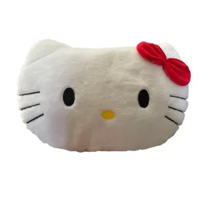 * Anime Sanrio Hello Kitty Cute Cartoon Head Coixí de peluix Sofà Coixí de nit Coixí de cotxe Coixí de migdiada Regals d'aniversari per a noies