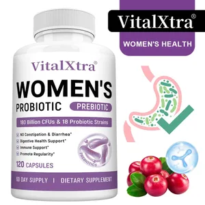 Probiotic dành cho phụ nữ 120 viên 180 tỷ CFU 18 chủng Miễn dịch tiêu hóa Sức khỏe âm đạo và tiết niệu Kệ ổn định Không chứa gluten