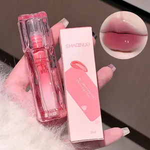 Gloss de apă Glazură pentru buze Oglindă Hidratare Plump Antiaderent Cupă Jeleu Ruj lichid transparent Nuanță de lungă durată Ulei Machiaj pentru buze
