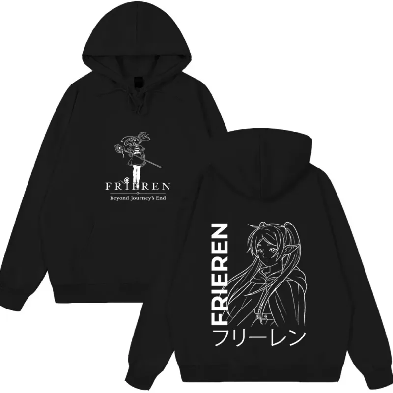 انیمه Frieren: Beyond Journey's End Hoodies پوشاک مردانه زنانه مد هاراجوکو تاپ سبک زوج ها لباس های پشمی زمستانی می پوشند