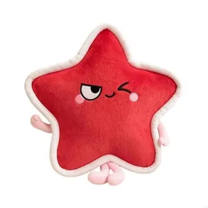 침실을 위한 사랑스러운 5개 점 별 방석 베개 견면 벨벳 뒤 방석 연약한 베개